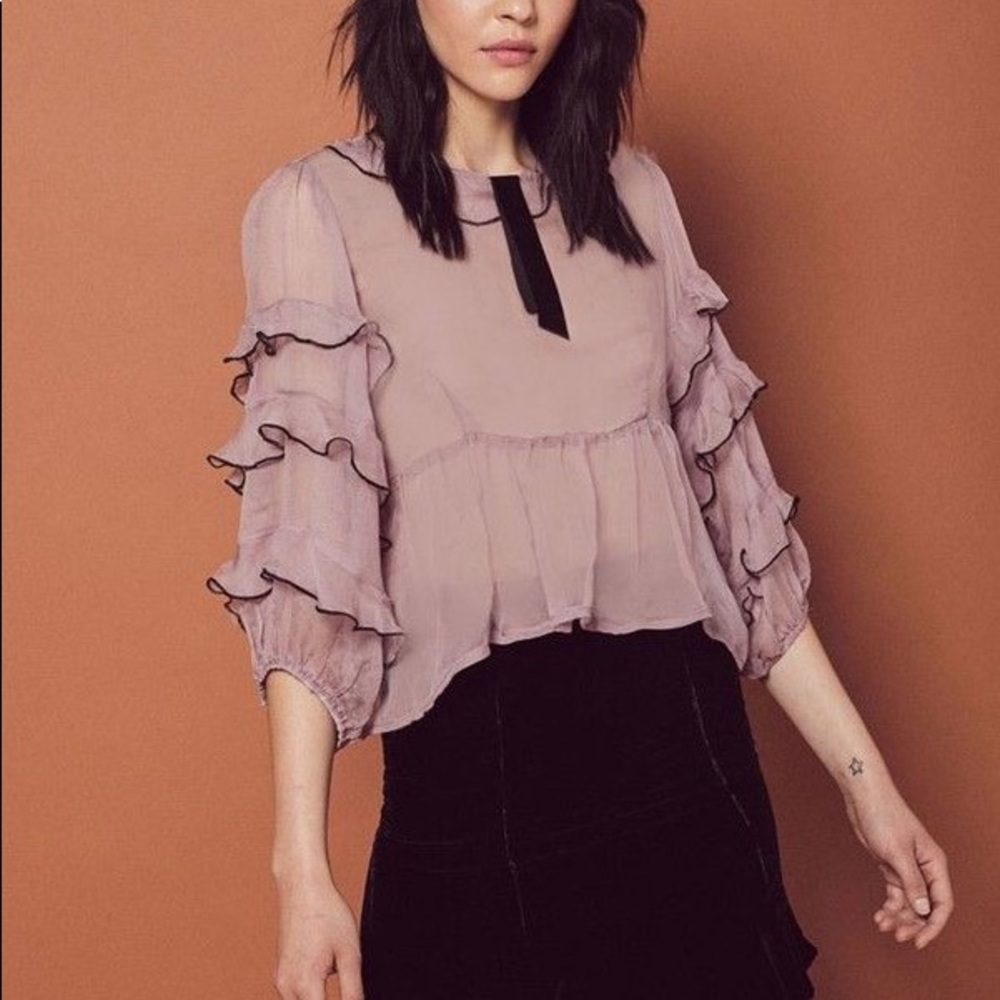 For Love & Lemons Soufflé Top XS